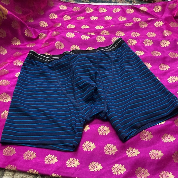 🏇 Exofficio Men's Blue Striped Boxer Briefs - Picture 6 of 6